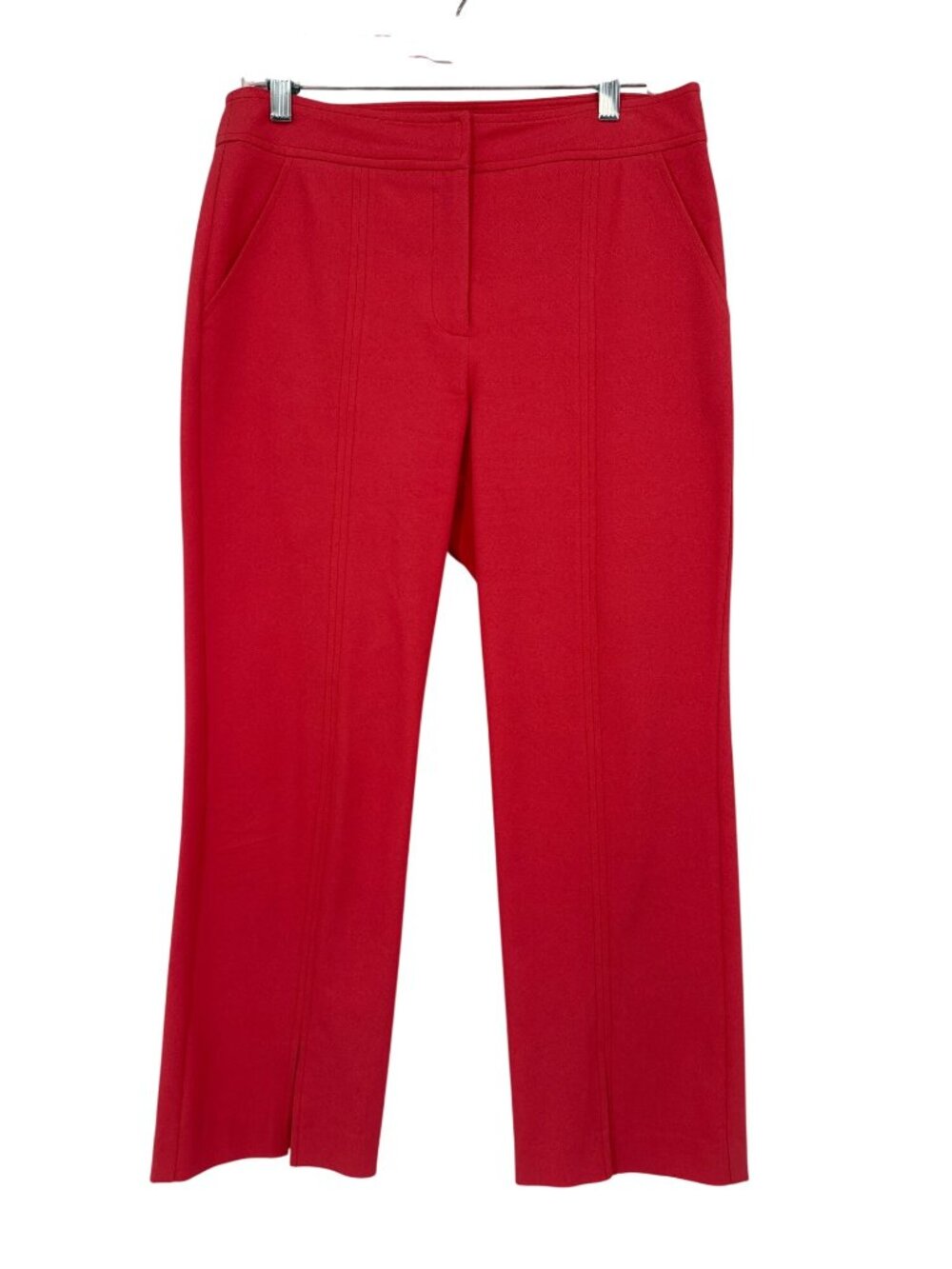 Trina Turk Wide Leg orange Cotton Blend Pants Size 6 split leg ankle